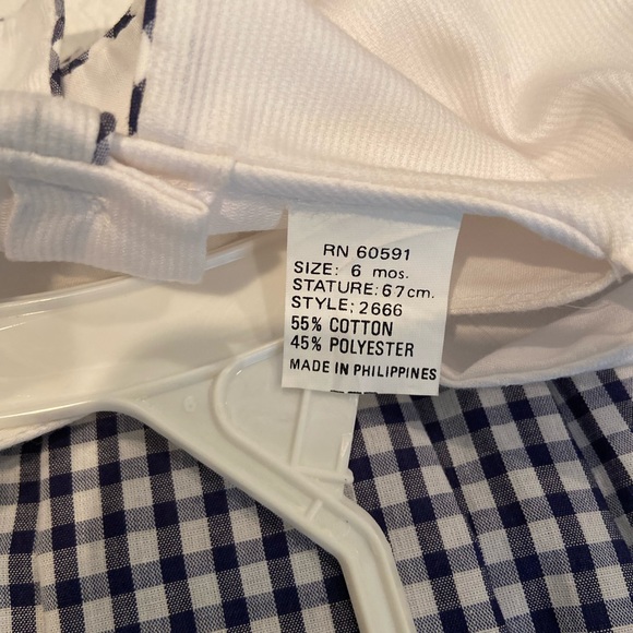 Checked Blue & White Sailor One piece suit - Picture 6 of 8